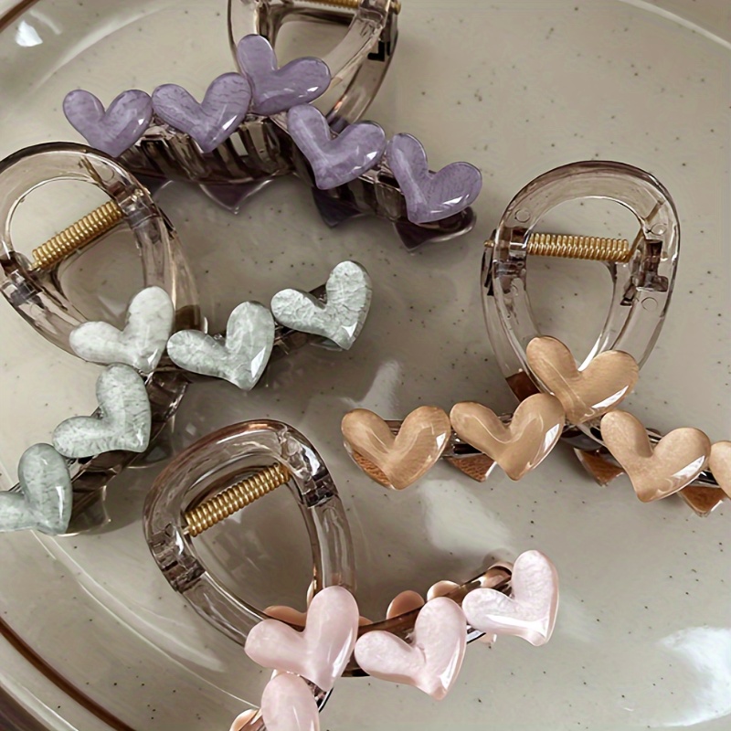 

Elegant Plastic Hair Clip With - A