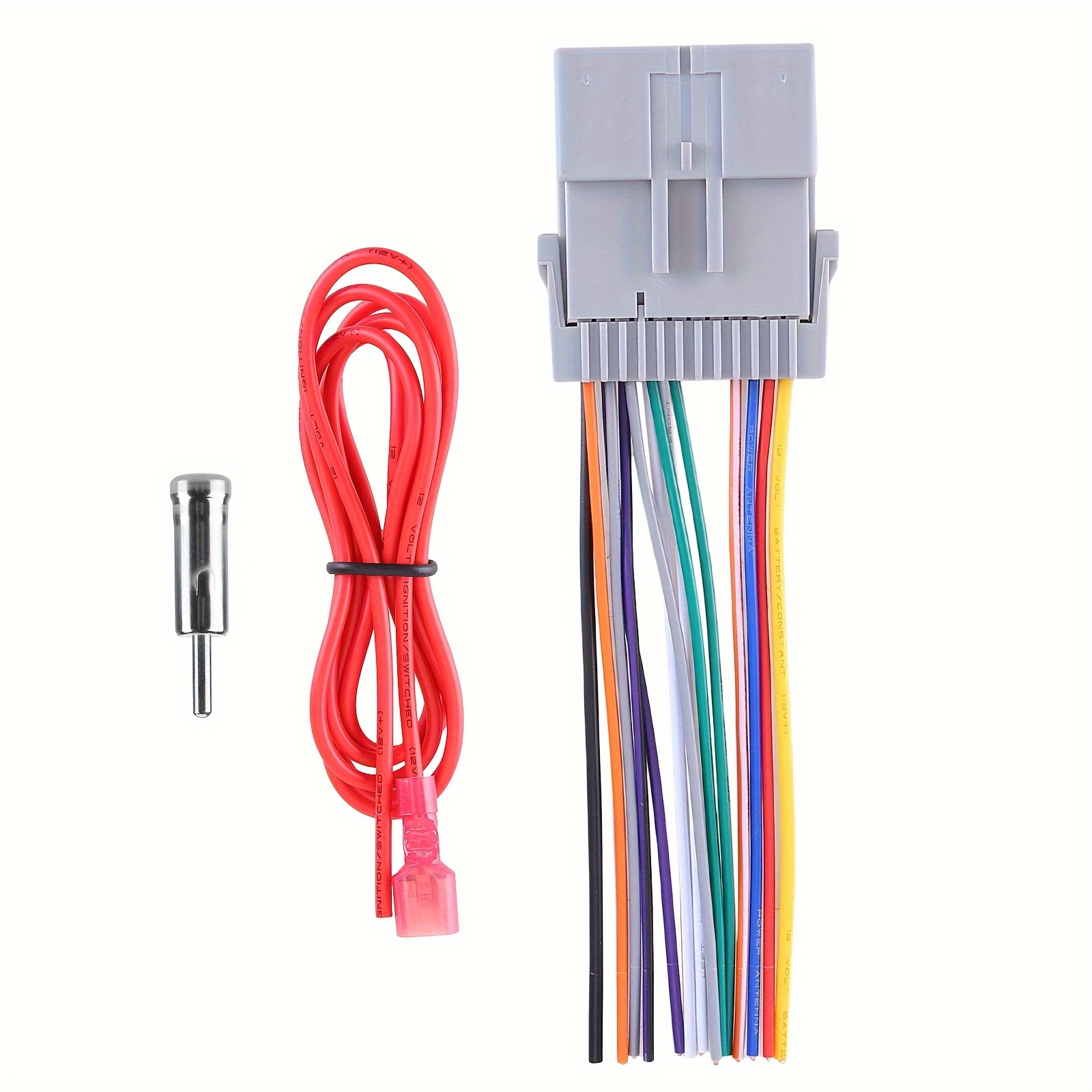 TEMU Car Stereo Radio Install Wire Harness And Antenna Adapter Compatible For