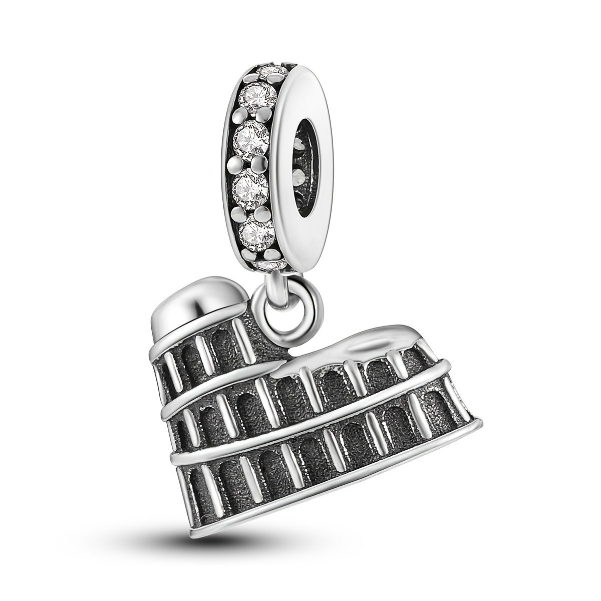 TEMU 1pc Silver Color Beads For Women Pendantsfits Original Bracelet & Necklace Diy Making