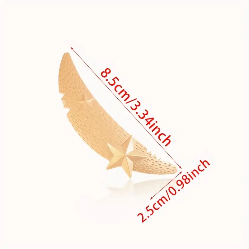 2pcs 1pc elegant moon star hair clips alloy spring clips for women one row half up hair clips high ponytail clips   mother s day ramadan easter and school reunion gifts anime style solid color 14 Product details 6
