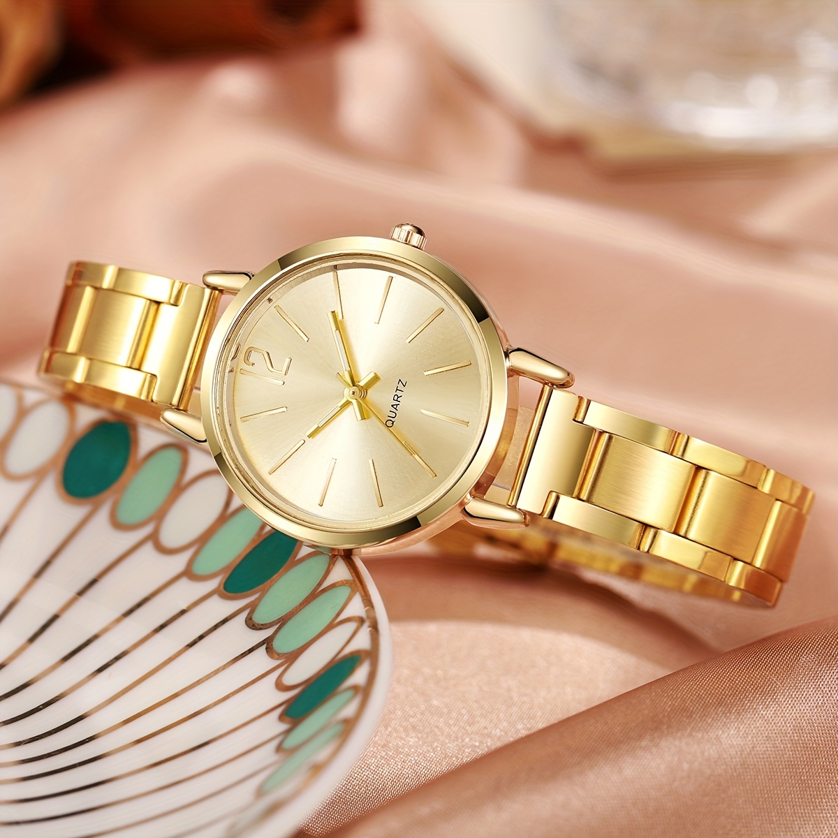 2pcs Chic Women's Quartz Watch Set, Stylish Gift