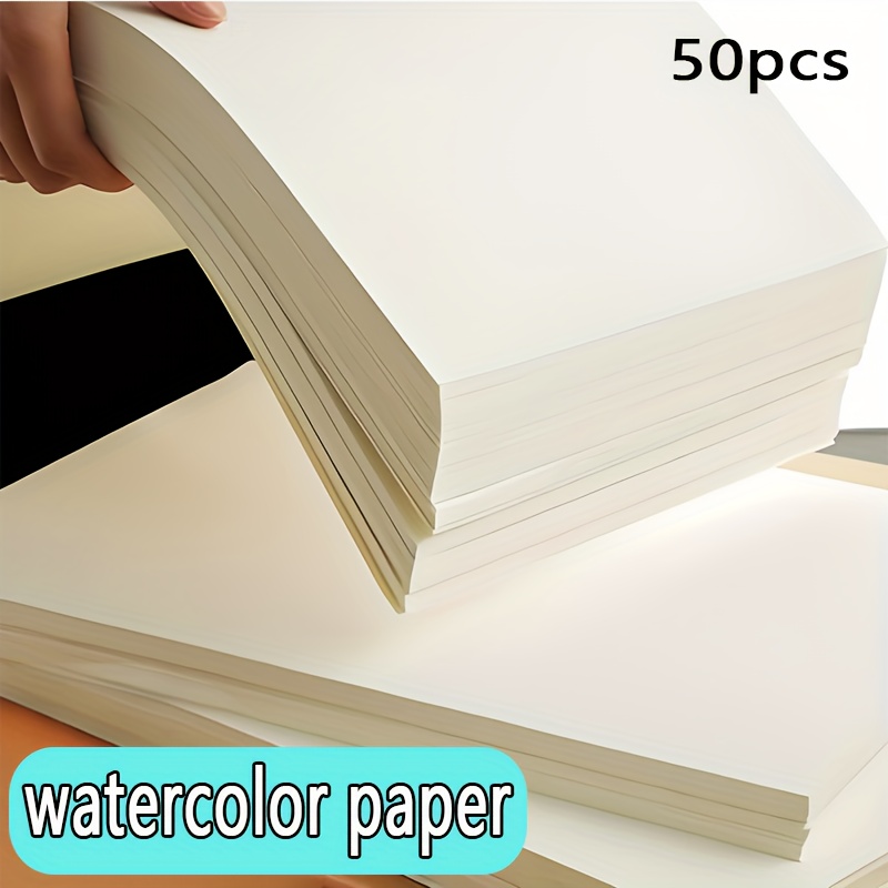 

50-pack Premium Watercolor Paper, Professional - High White, Vibrant Colors, Fine Texture For Perfect Artwork Watercolor Palette Watercolor Palette With Paint