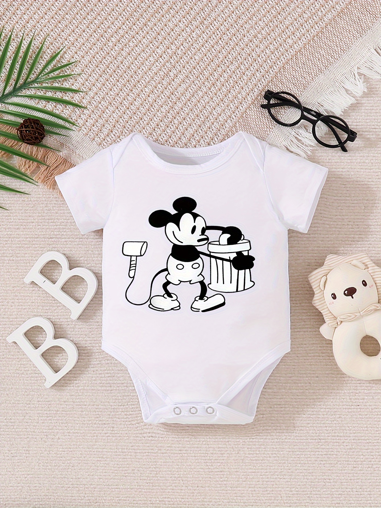 Newborn Onesies Boys Girls Funny Letter Print Cotton Romper - Temu