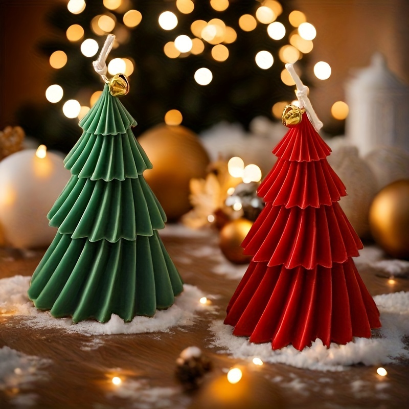 

Easy-release Christmas Tree Silicone Mold For Diy Candles, Crafts & Home Decor - Triangle Shape