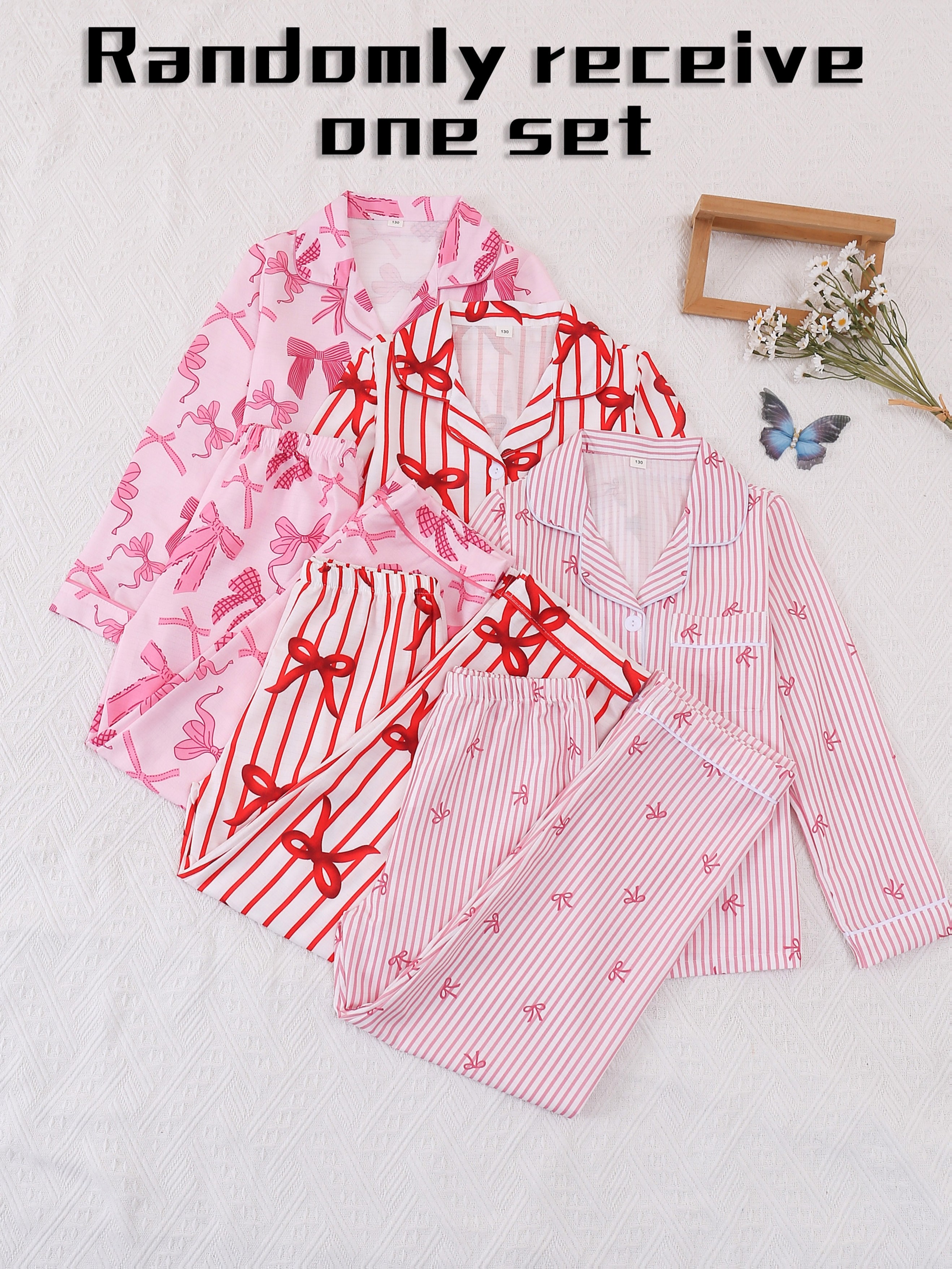 slumpmässigt skickas ett set! flickors långärmad långbyxig - Temu Sweden