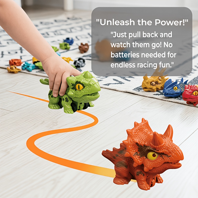 Assembly Dinosaur Scooter, Interchangeable Head Mini Dinosaur Model Toy