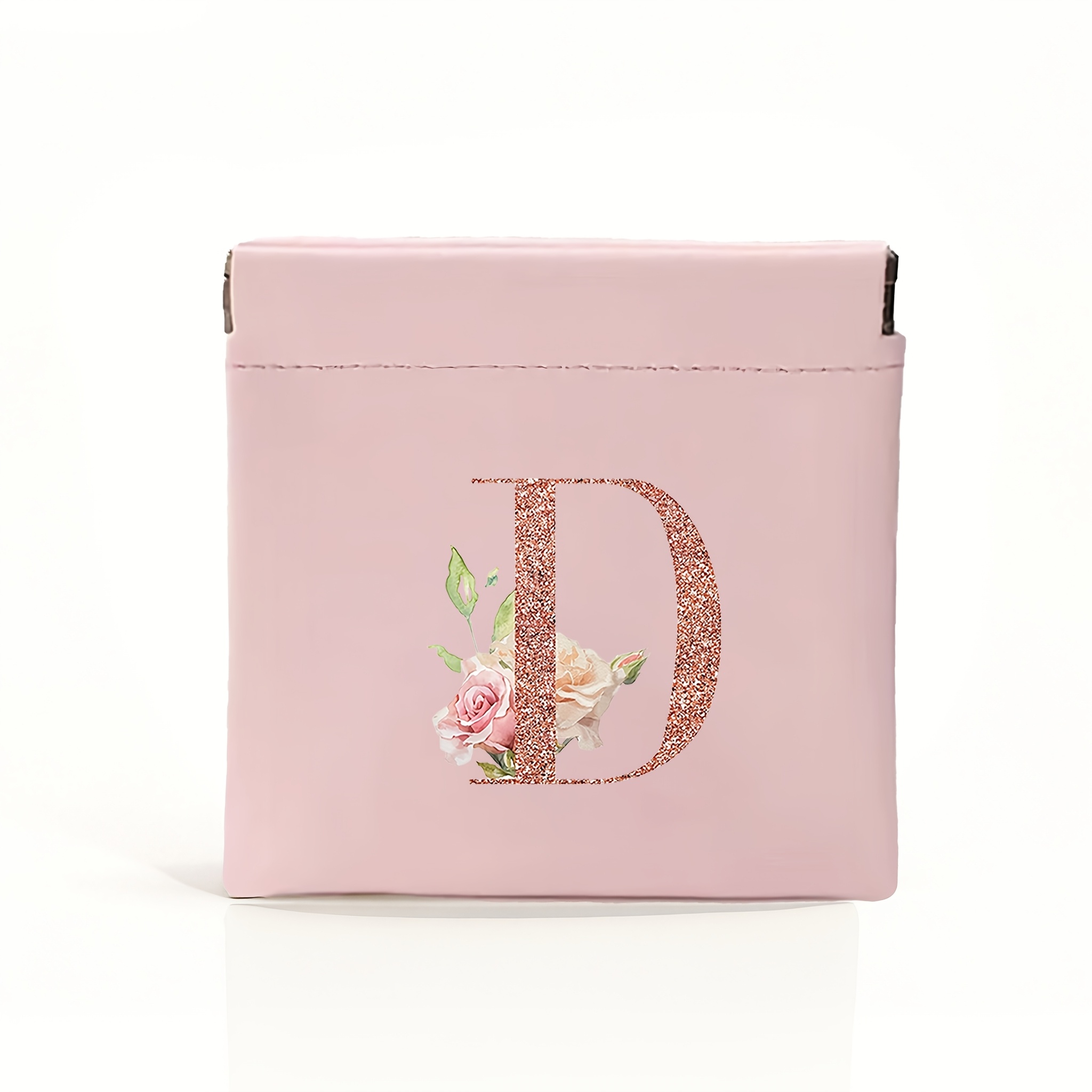 TEMU 1pc Mini Storage Pouch, Women' Purse, Self-closing Multi-functional Organizer Bag With A-z Print For And Cables - Portable Carrying Pouch