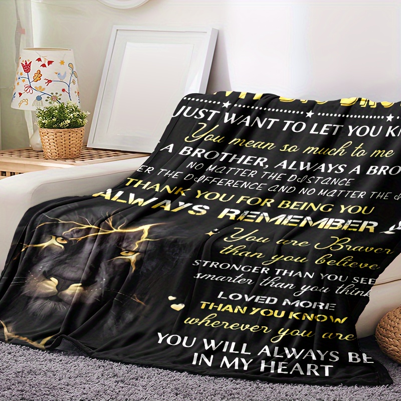 TEMU Fleece Throw Blanket - Perfect Gift For Brothers & Sisters, Versatile , Ideal For Bed, Sofa, Office, And Outdoor Use, Lightweight Polyester Blend, Contemporary Design, , 200-250gsm