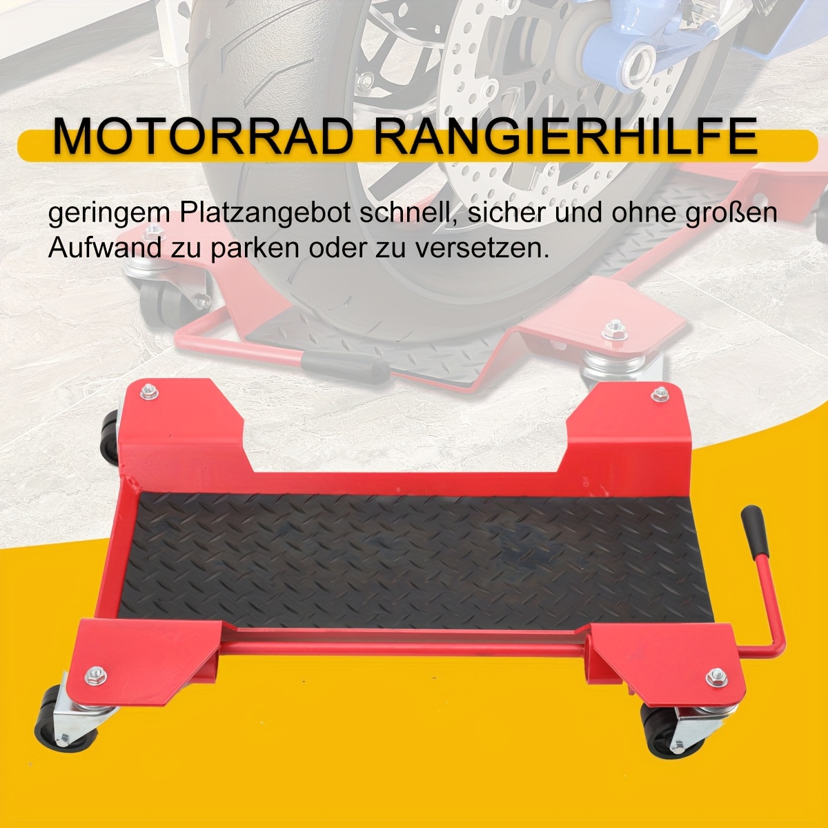 Motorcycle Shunting Aid Shunting Rail Shunting Plate Trolley Motorcycle Stand 360kg