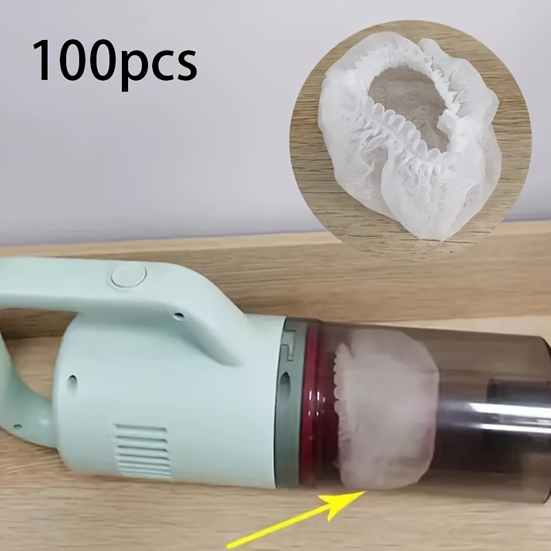 E-shop 100 Stück, Staubsauger-Filter-Mesh-Sleeve - Filterabdeckung aus nicht gewebtem Stoff mit Stretch-Fit-Funktion, geeignet für Heimstaubsauger,