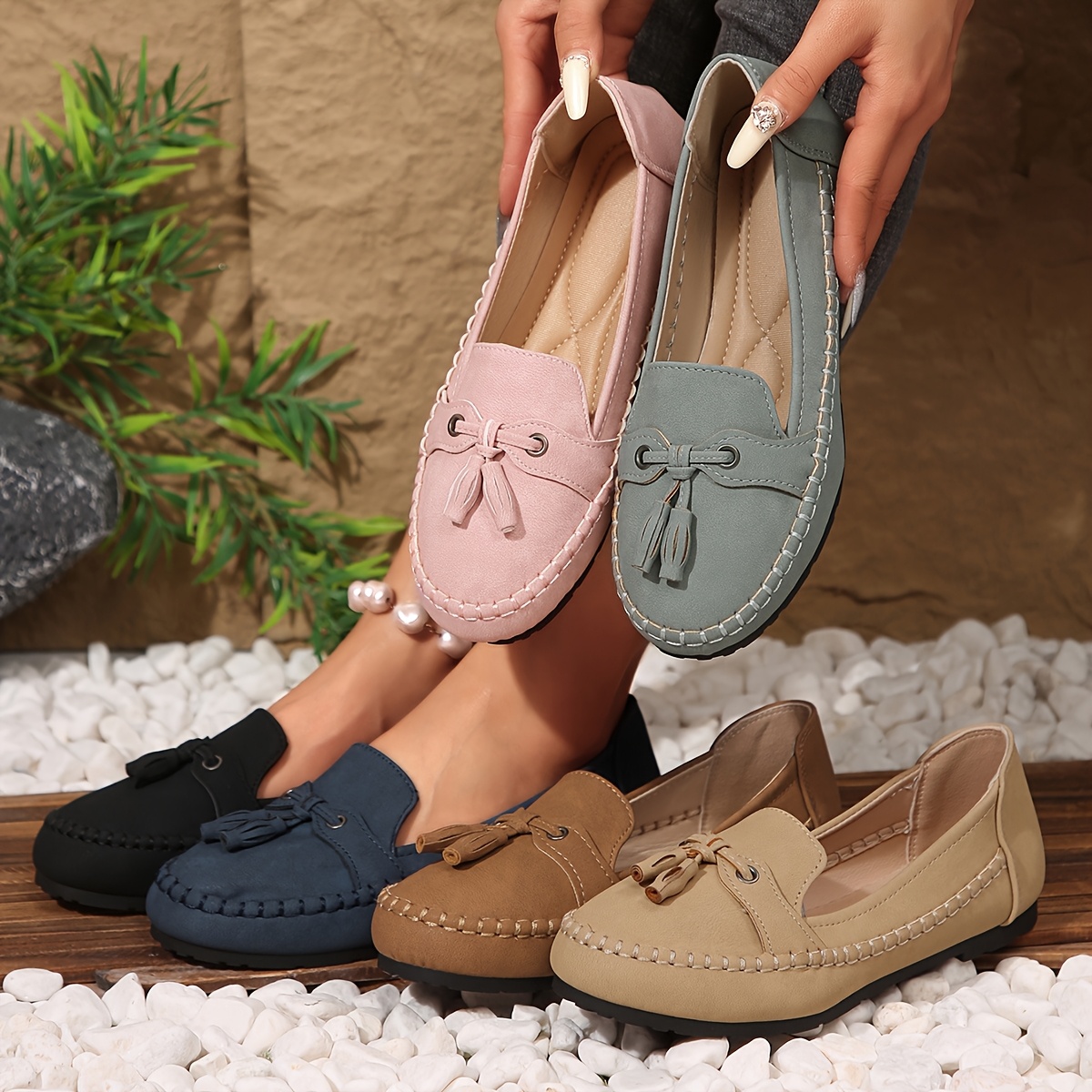 women's maternity slip moccasin shoes soft synthetic cover Temu