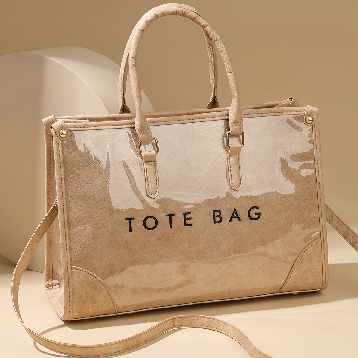 TEMU New Women' Tote Bag, Large Capacity Versatile Easy Casual Removable Shoulder Strap Shoulder Bag, Suitable For Daily Outing Shopping, Dining,