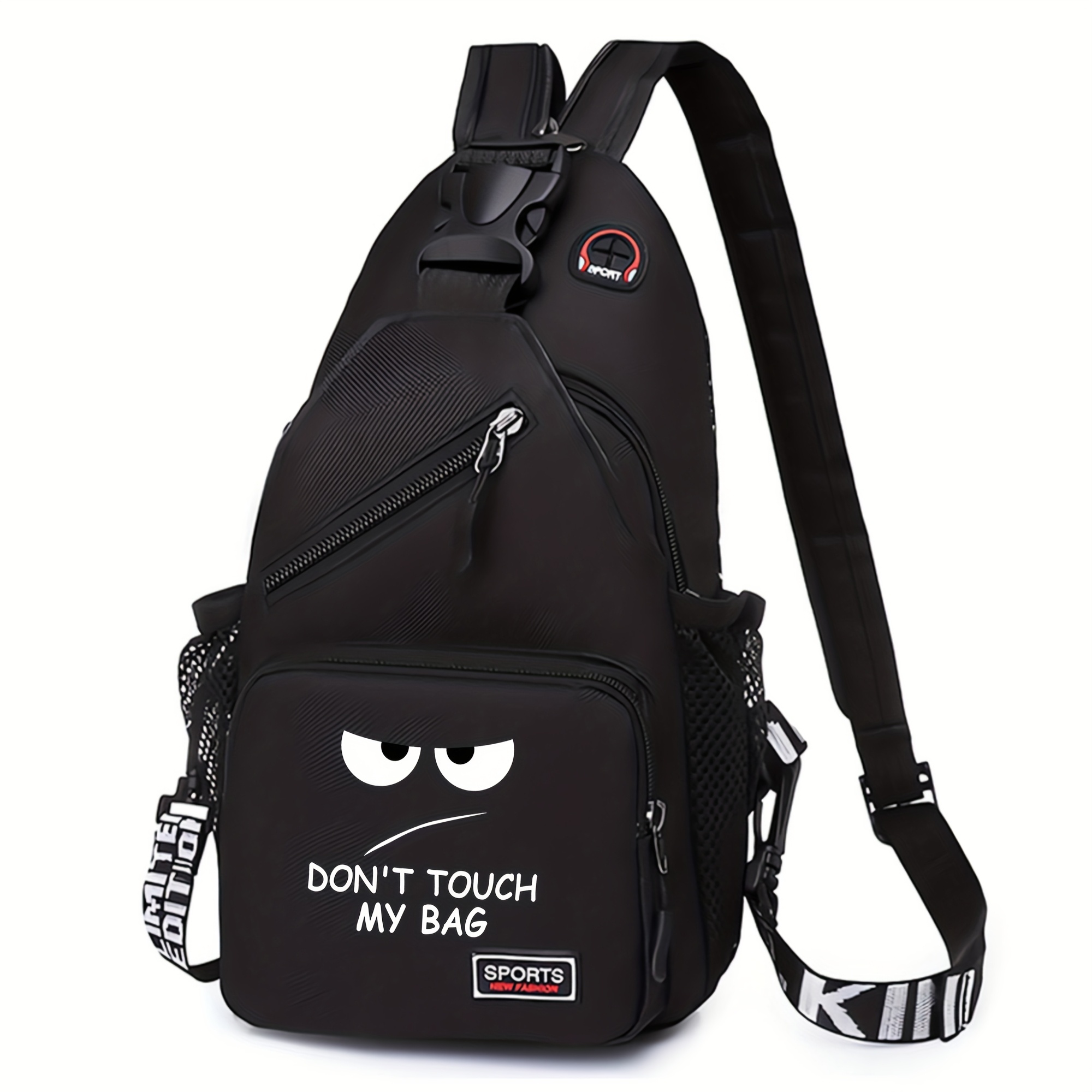 Image of 1pc Printed Shoulder Bag, Multifunctional Large Capacity Crossbody Bag, Casual Outdoor Sports Chest Bag, Suitable For Outdoor Travel And Work