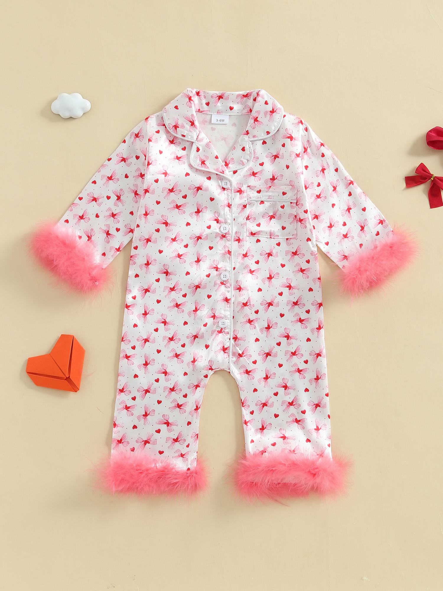 Newborn Baby Girl Pyjamas Long Sleeve Romper Jumpsuit Button Nightgown  Infant Pjs Baby Pyjamas