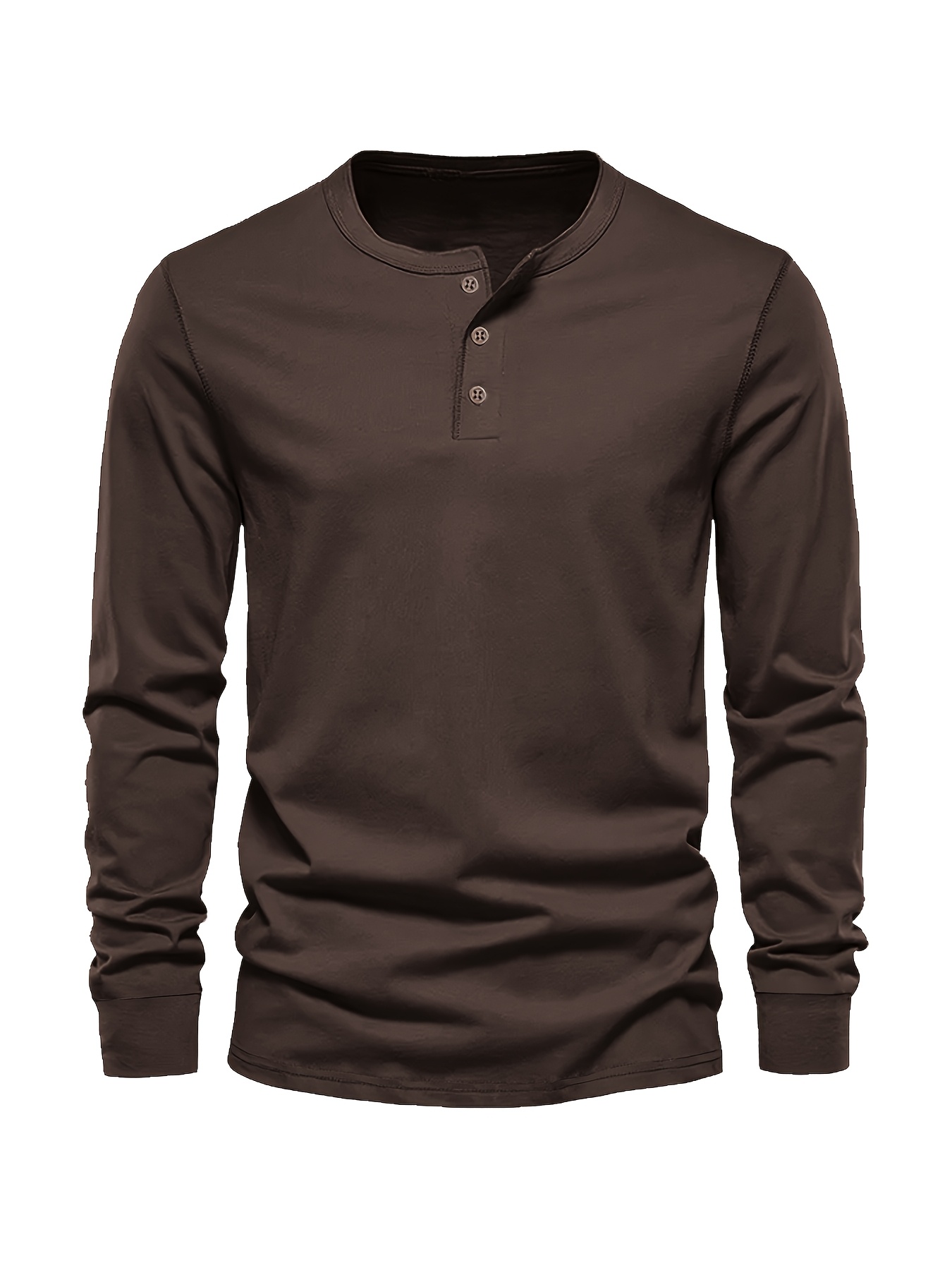 mens loose fit long sleeve solid color shirt oversized round neck outdoor running casual top