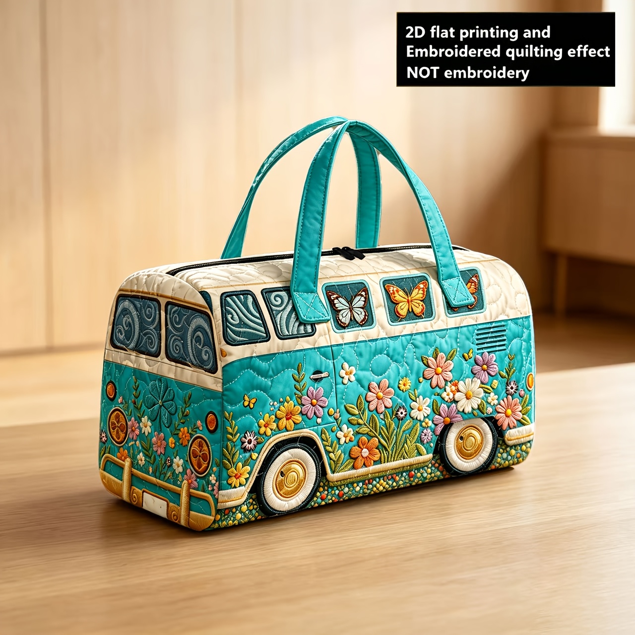Quilting y impresión plana 2D, no bordado. Bolso de viaje de gran capacidad para mujer, bolso de almacenamiento de equipaje de viaje para exteriores acolchado de mano, bolso de yoga para fitness, bolso tote de hombro