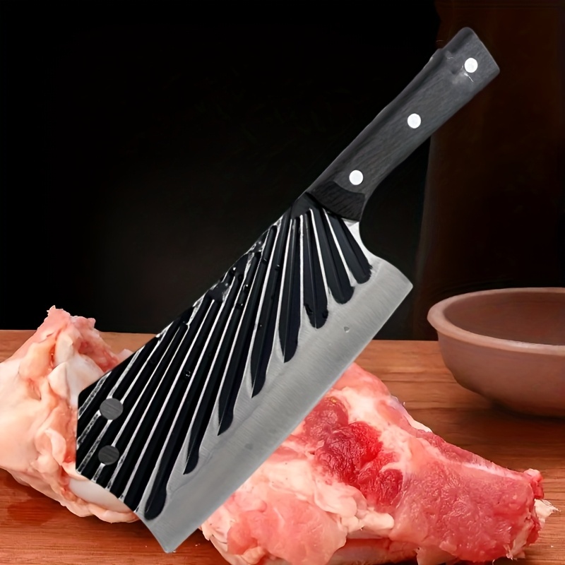 TEMU Ultra-sharp Premium Kitchen Knife - Meat, Vegetables & Bones - Ideal For Home Cooks & Professional Chefs, Durable Steel, Great For Halloween, Christmas & Easter Gifts