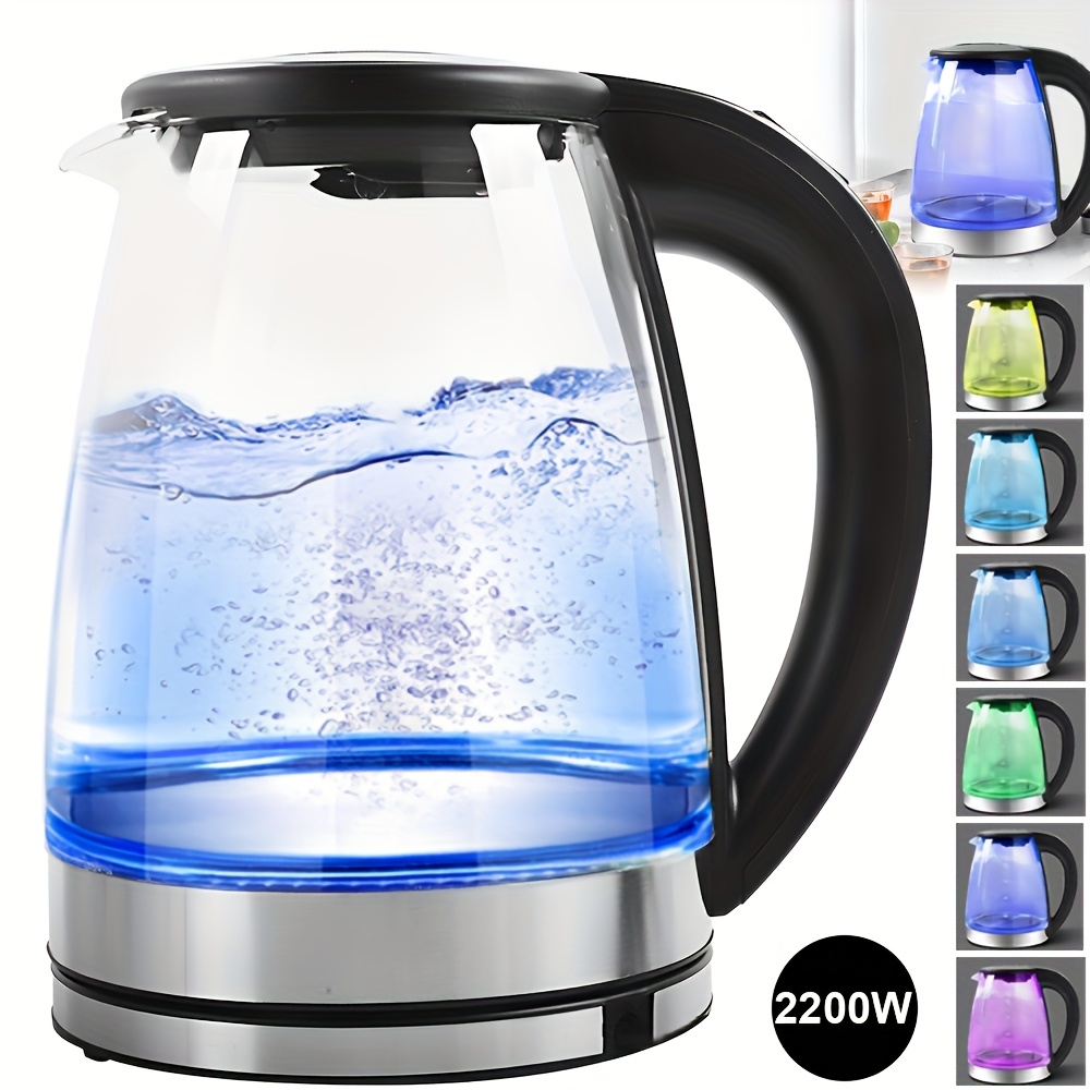 7-Color LED 1.8-Liter Electric Kettle with Automatic Circulation