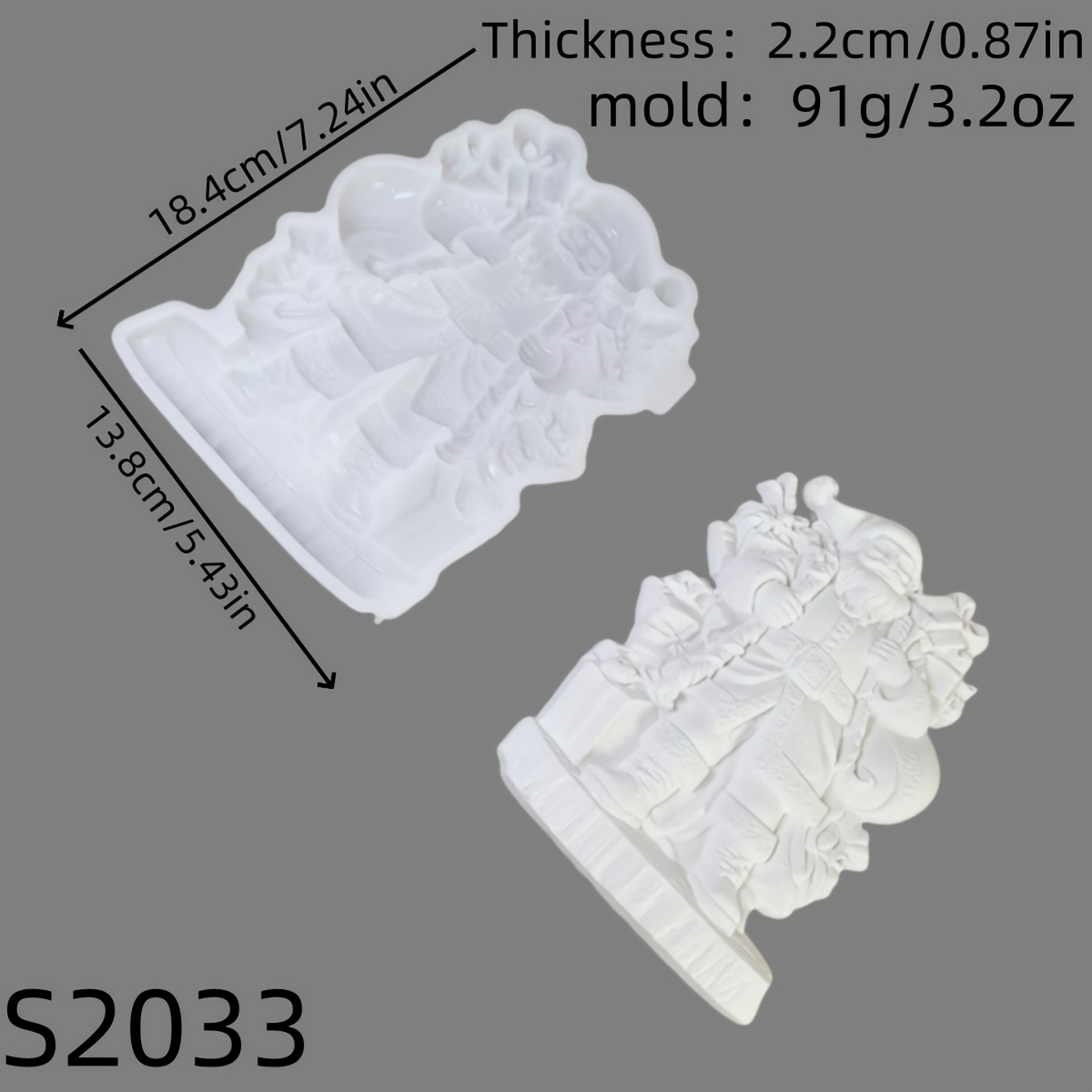 Image of Silicone Resin Mold For Christmas Santa Wall Decoration, Wall Hanging Silicone Mold, Epoxy Resin Mold For Home Decor, Silicone Mold For Wall Decorations And Ornaments