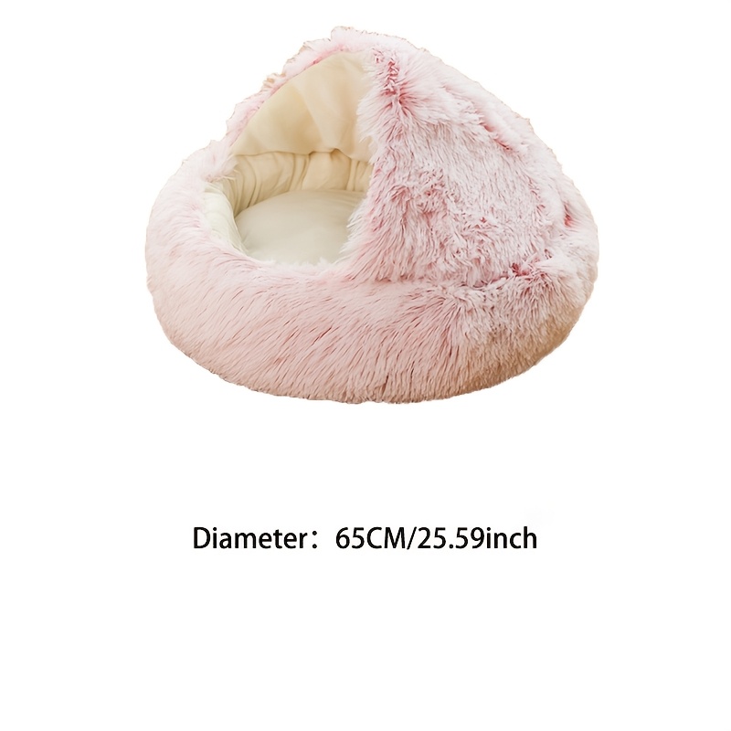 E-shop Gemütliches Halbgeschlossenes Katzenhaus mit Farbverlauf - Weiches Polyester, Nicht Zusammenbaubar, für Katzen
