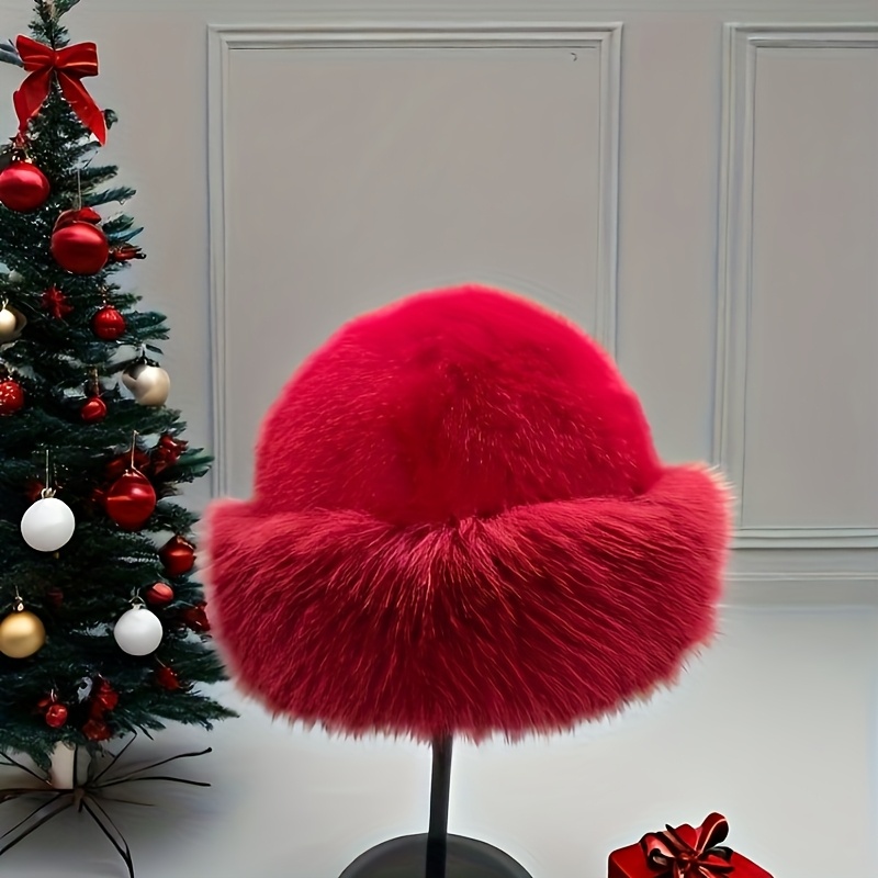 TEMU Autumn And Winter Outdoor Christmas Decorations, Christmas Hats, Santa Hats, Christmas Caps, Mongolian Hats