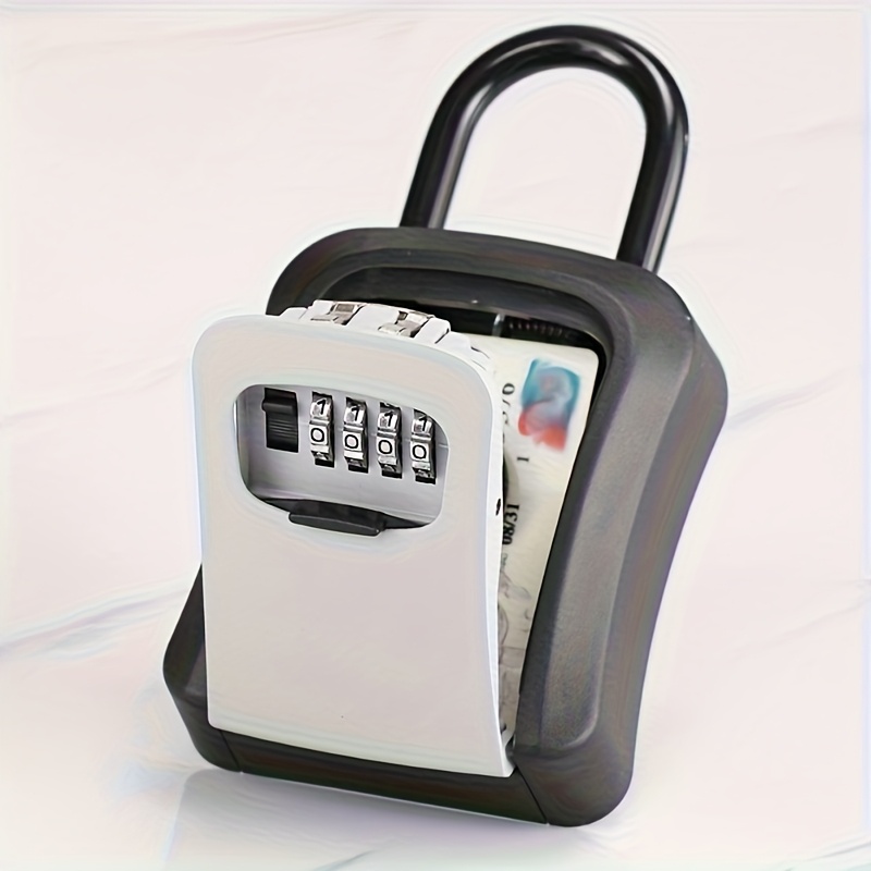 1pc 4 digit combination lock box for   management no drill installation for   hotel rooms construction sites durable access control with   reset for contractors property managers vacation rental security sleek metallic   sturdy construction gray 0