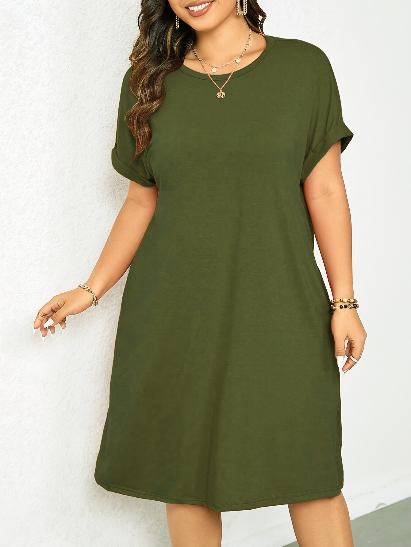 plus size plus size womens plus size summer knee length - Temu Germany