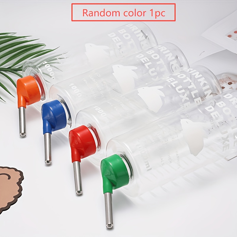 TEMU Piccolo Distributore per , Cincill�, Porcellini d'India, Criceti 1000Ml, Grande Bottiglia con Rullo per l'Acqua, 1 pz Casuale