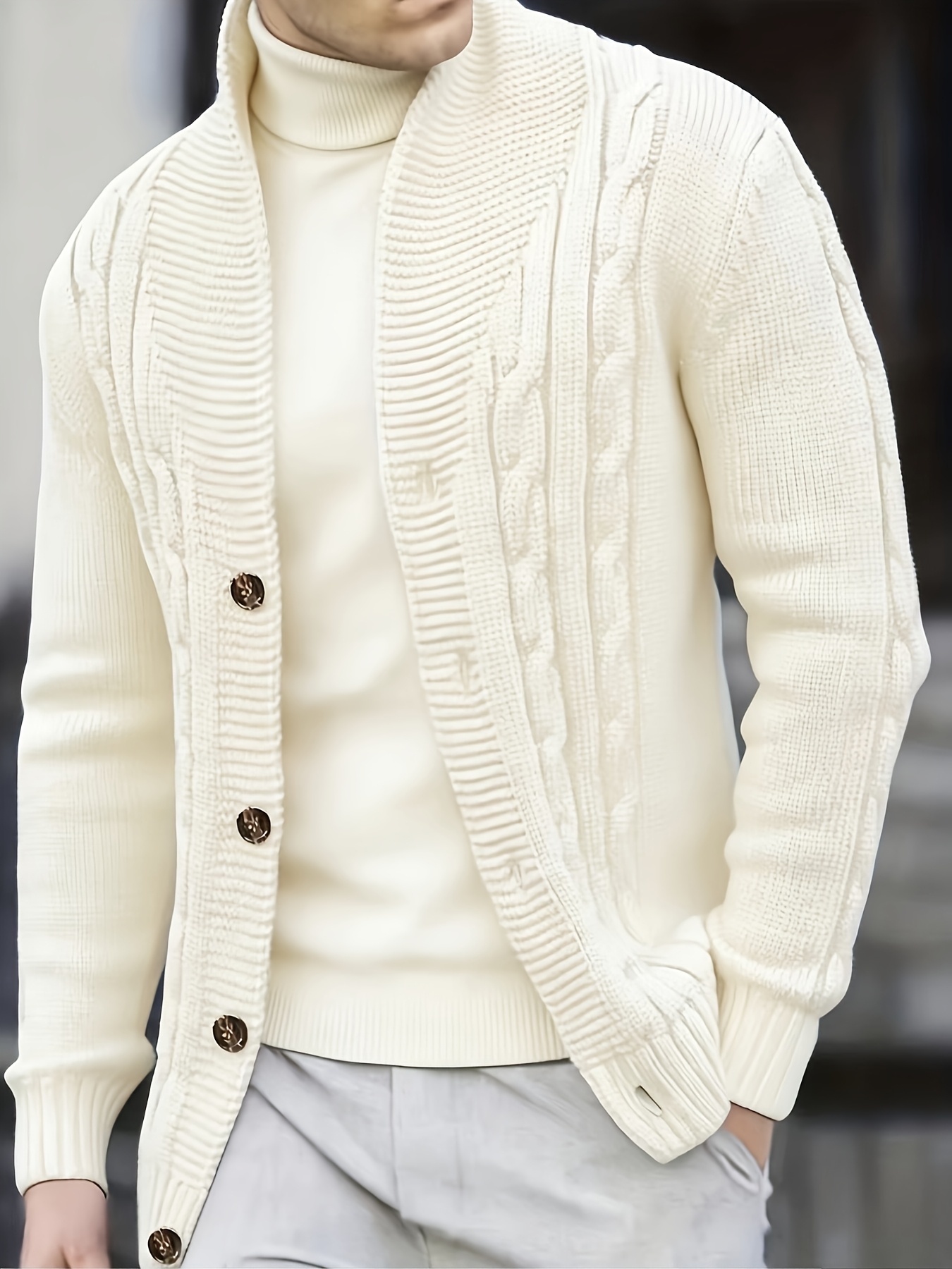 exclusive Knit Long Sleeve Pullover Sweater Temujin OBM Men's Fashion New Twist Solid Color 3 exclusive Knit Long Sleeve Pullover Sweater Temujin OBM Men's Fashion New Twist Solid Color - Image 3