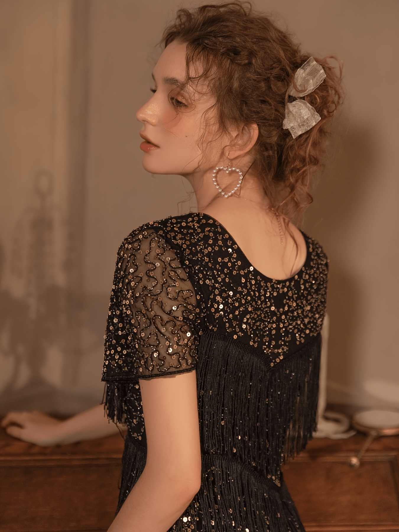plus size plus size plus size 1920s vintage sequin dress