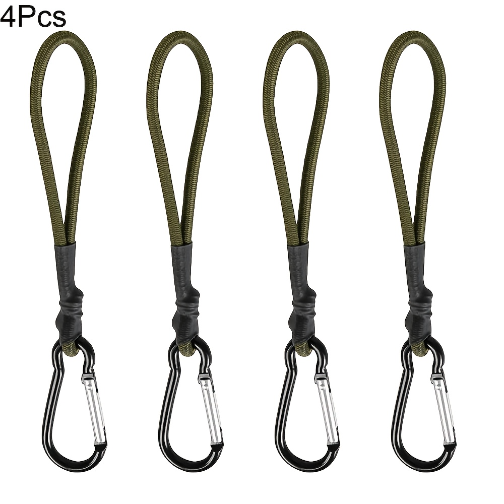 8/4pcs Bungee Cord With Hook, Canopy Tent Ties, Durable Alloy Stretch Heavy Duty Outdoor Short Bungee Cords For Tents, Wire Racks