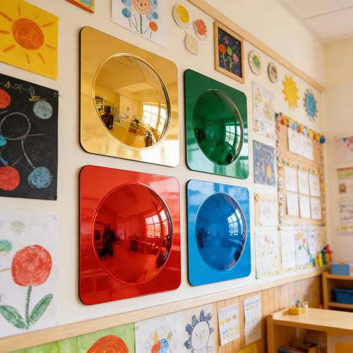 1pc 4pcs sensory bubble mirror for wall decoration visual and tactile stimulation