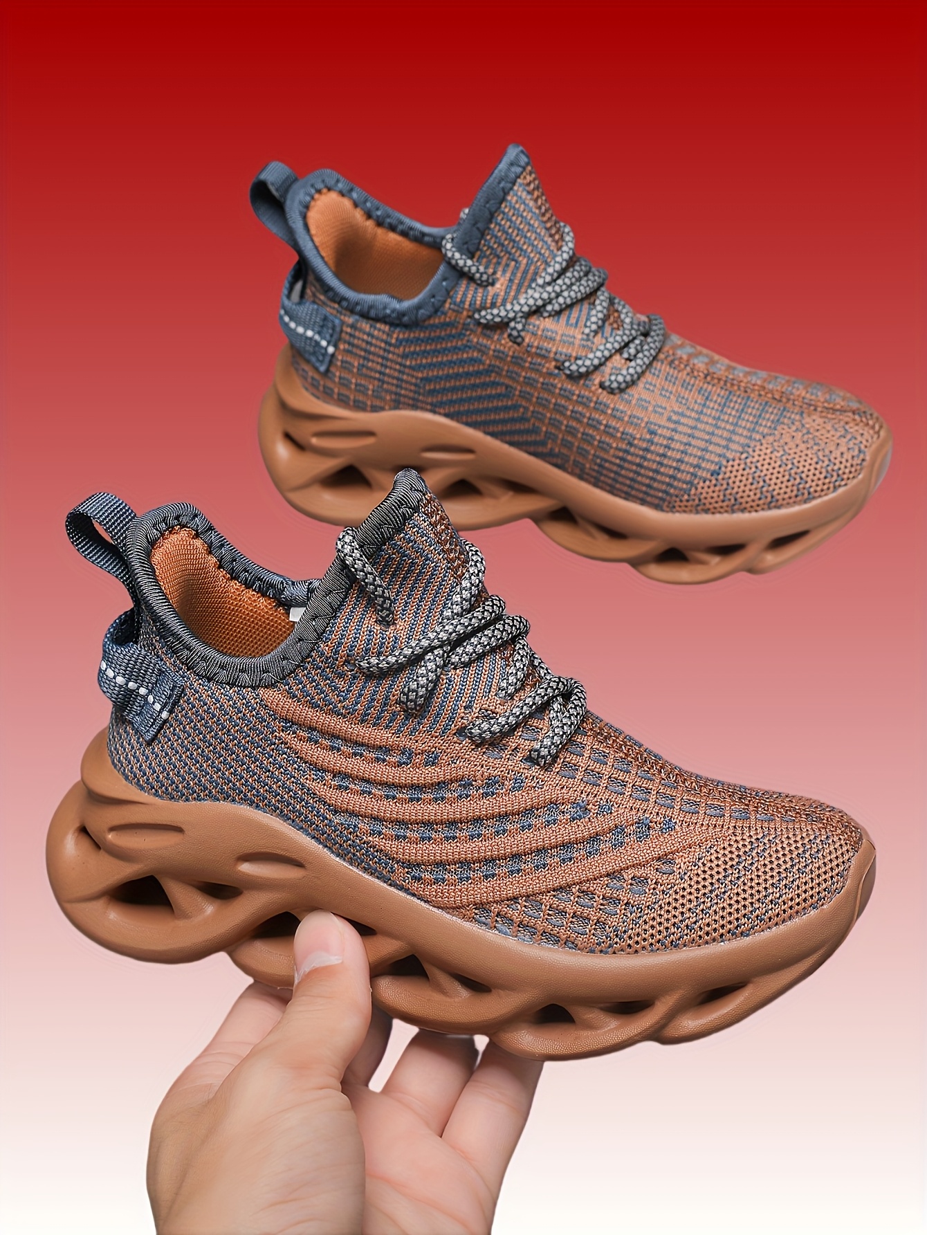 Boys' Lightweight Breathable Slip-Resistant Running Shoes - Low-Top Striped Design with MD Cushioned Sole for Gym, Jogging & Casual Wear - All-Season Comfort & Durable Fabric Upper, Gym Footwear, Stylish Slipons, Cushioned Support