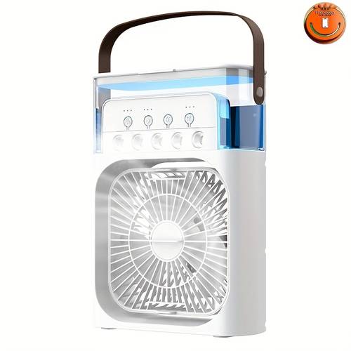 portable cooling spray humidifier air conditioner size 23cm x 16cm this portable air conditioner adopts effective evaporative cooling technology with a comforting humidifying effect making it very suitable for use