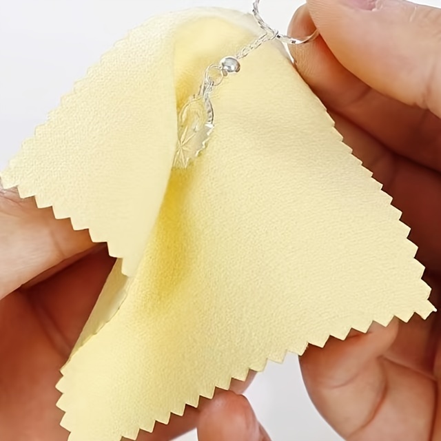 A Set of 12pcs, Silvery Polishing Cloth for Jewelry Maintenance, Double-Sided Velvet Golden Polishing Cloth, a Cleaning Tool for Jewelry. details 4