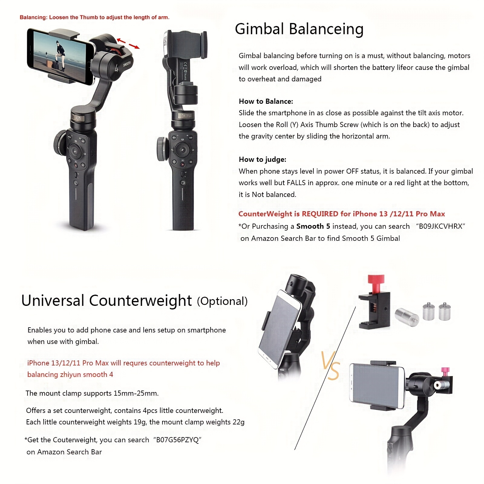 Smooth 4 Gimbal Stabilizer Smartphone Iphone Android - Temu