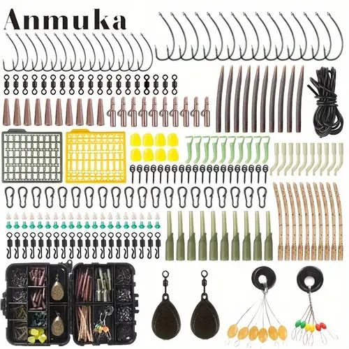 carp fishing accessories usa Equipment Kit, 277pcs Carp Fishing Tackle Box with Carp Hooks Boilies Corn Baits Weights Rigs Swivels Snaps Various Gear Set for Men Gift : Sports & Outdoors Stainless steel. Carp Fishing Accessories Kit: Hooks,