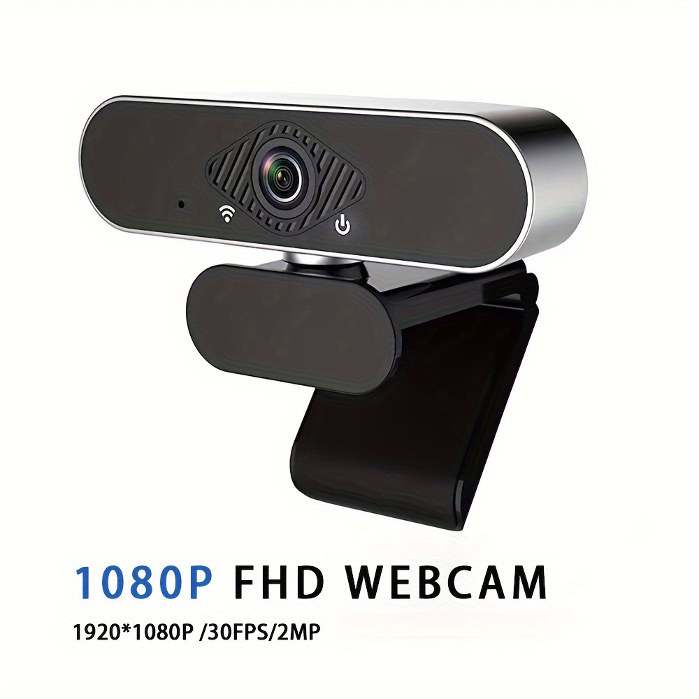 1080p Full Hd Usb Webcam With 360° Rotatable Base, 120° Wide-angle Computer Camera With Built-in Mic For , Online Classes & Pc Calls