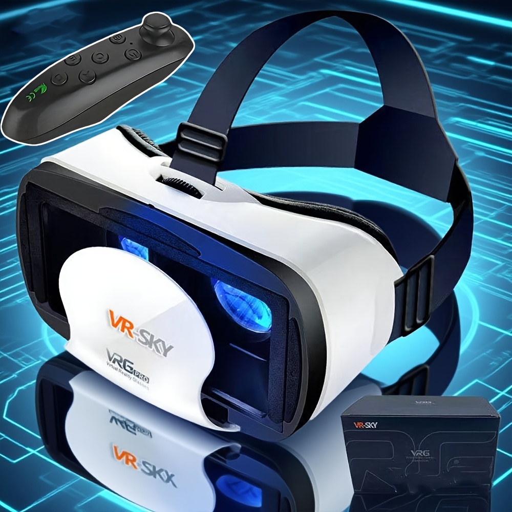 Casque VR Intelligent 4K 2025 avec Expérience Cinéma IMAX 3D, Réglage IPD & Mise au Point, Système de Suivi Realiste, Compatible Smartphone/Tablette pour Films, Jeux, Cadeau - Installation Plug & Play (Pas de Base HMD Externe)