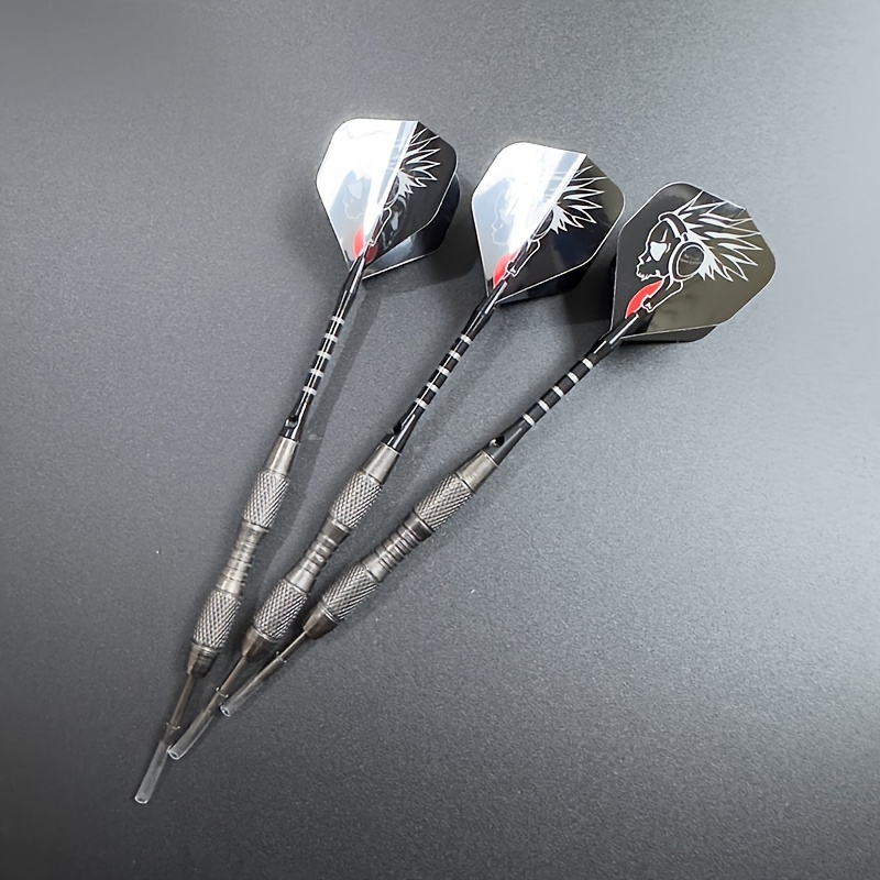 

A Set Of 3 High-end Metal Steel Needle Darts, 20 Grams, Professional Training, Black Aluminum Rod And Plastic Wings, Easytoday