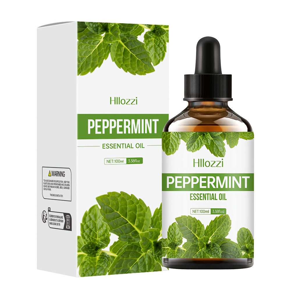 Image of Hllozzi 100ml/3.38fl.oz 30ml/1.0fl.oz 10ml/0.3fl.oz Mint Oil Facial Body Skincare Essential Oil Moisturizing Nourishing Massage Serum