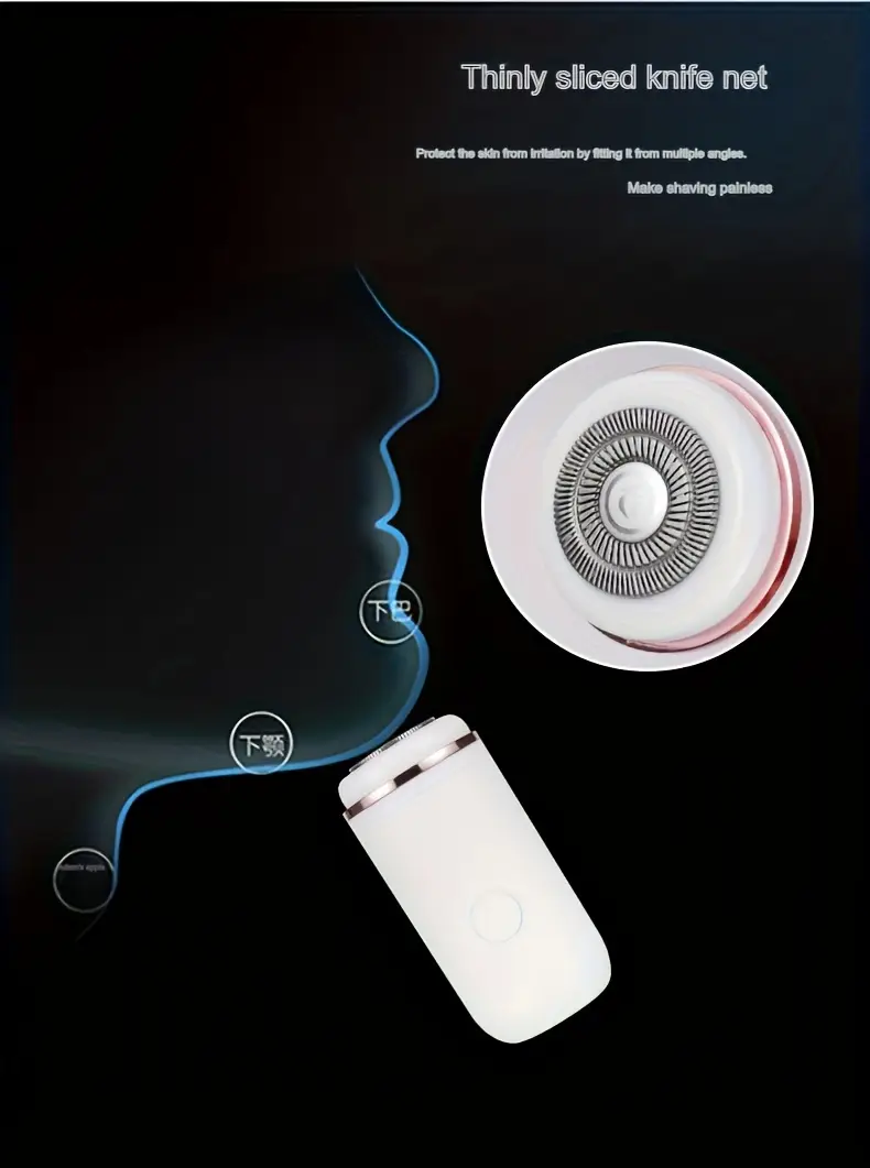 portable mini electric shavers for men usb rechargeable travel friendly 46 stainless steel blade black light blue car trips valentines day gifts mini portable shaver details 4