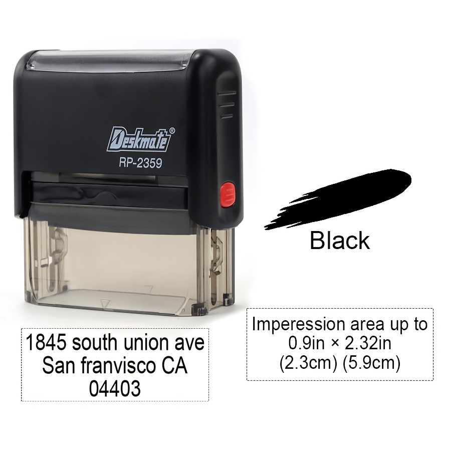 Image of [custom] Return - Rectangular Custom Address Label Stamp (corresponding Model Rp-2359, Rp-1847) Customizable Content, Optional Font Color For Files, Letters, And Personal Use