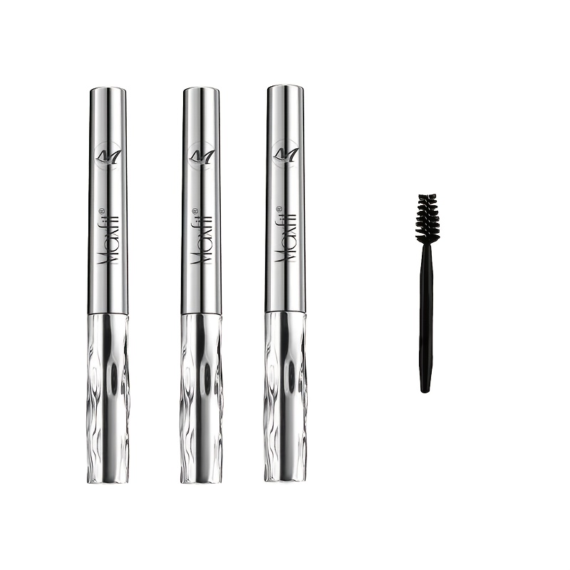 3-pack Steel Tube Mascara, Thickening, Lengthening, And Curling, With Precise Steel For , Effect, Suitable For Parties, Music Festivals(black), Party Makeup, Holiday Makeup, Thick Eyelash Effect
