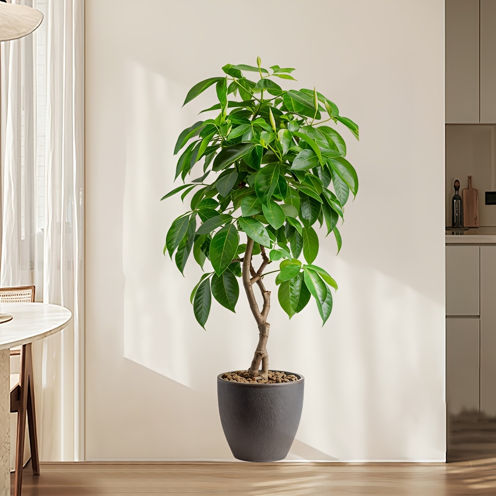 Image of 1pc Realistic Bonsai Wall Sticker Living Room Porch Green Plant Decoration Decal Self-adhesive Waterproof Wall Sticker