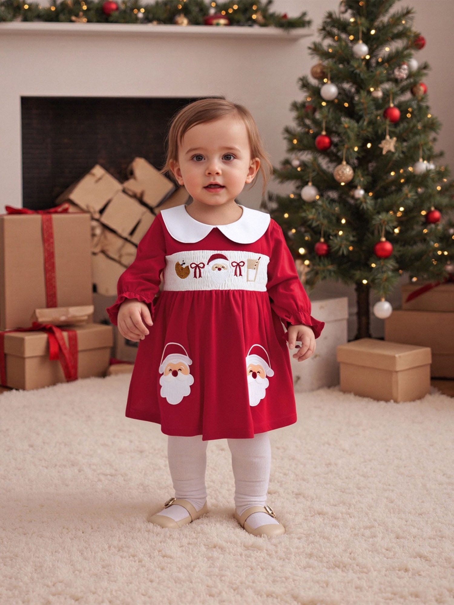 cute infant christmas dresses christmas dress baby girl Cute Striped Christmas Dress Baby Girl Christmas  Dress  marryshe-parroquiadesanalbertomagno.com