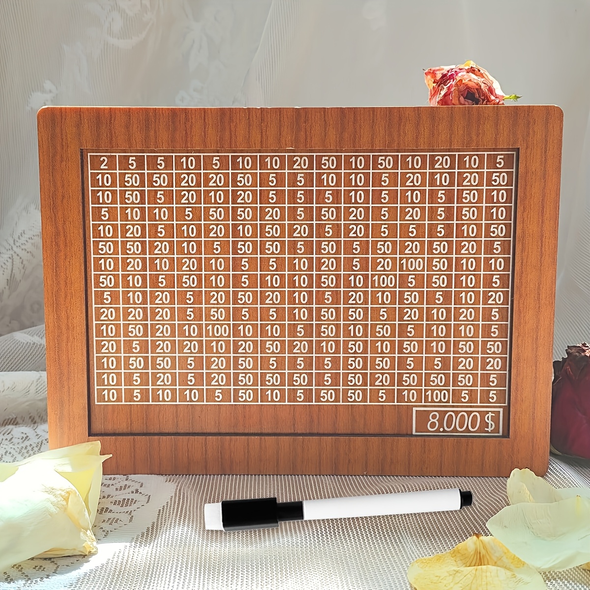 tirelire en bois de qualité maison 10 000 $ compteur tirelire cadeau en bois Détails du produit 1