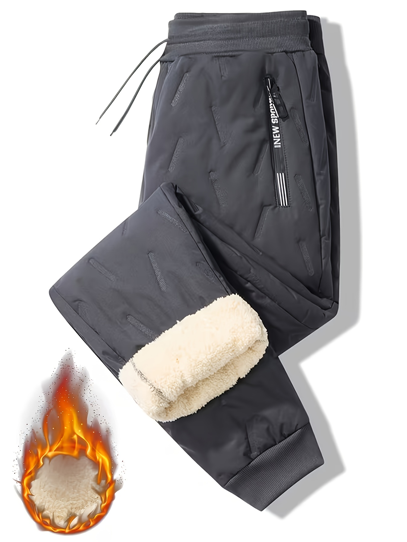 Men's Winter Casual Straight-Leg Jogger Pants