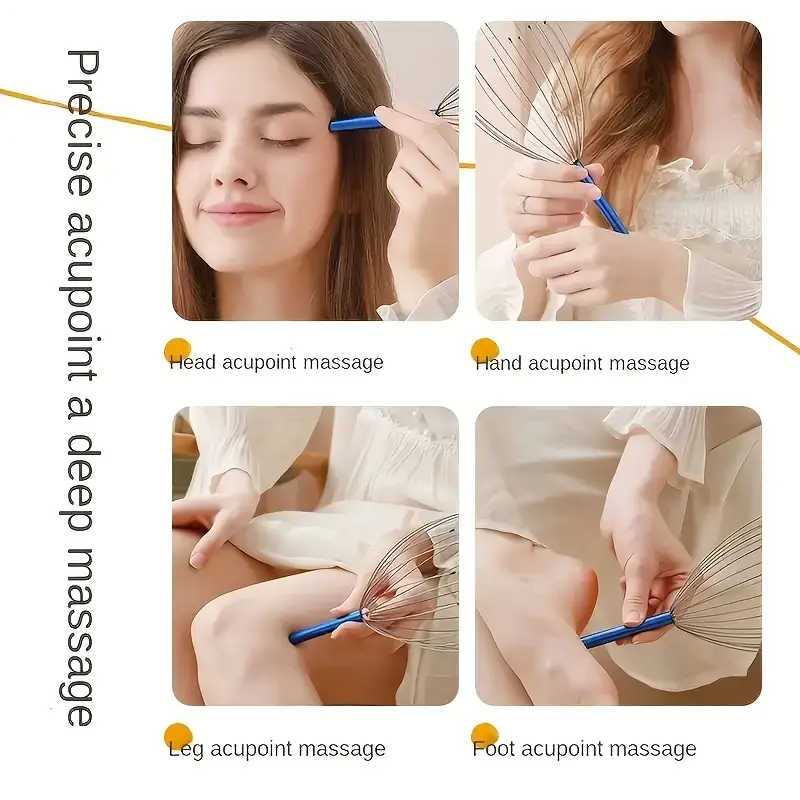 a handheld scalp massager with 20 prongs designed for deep relaxation and for men and women at home serving as a scalp massage tool and a soul extractor Product details 5