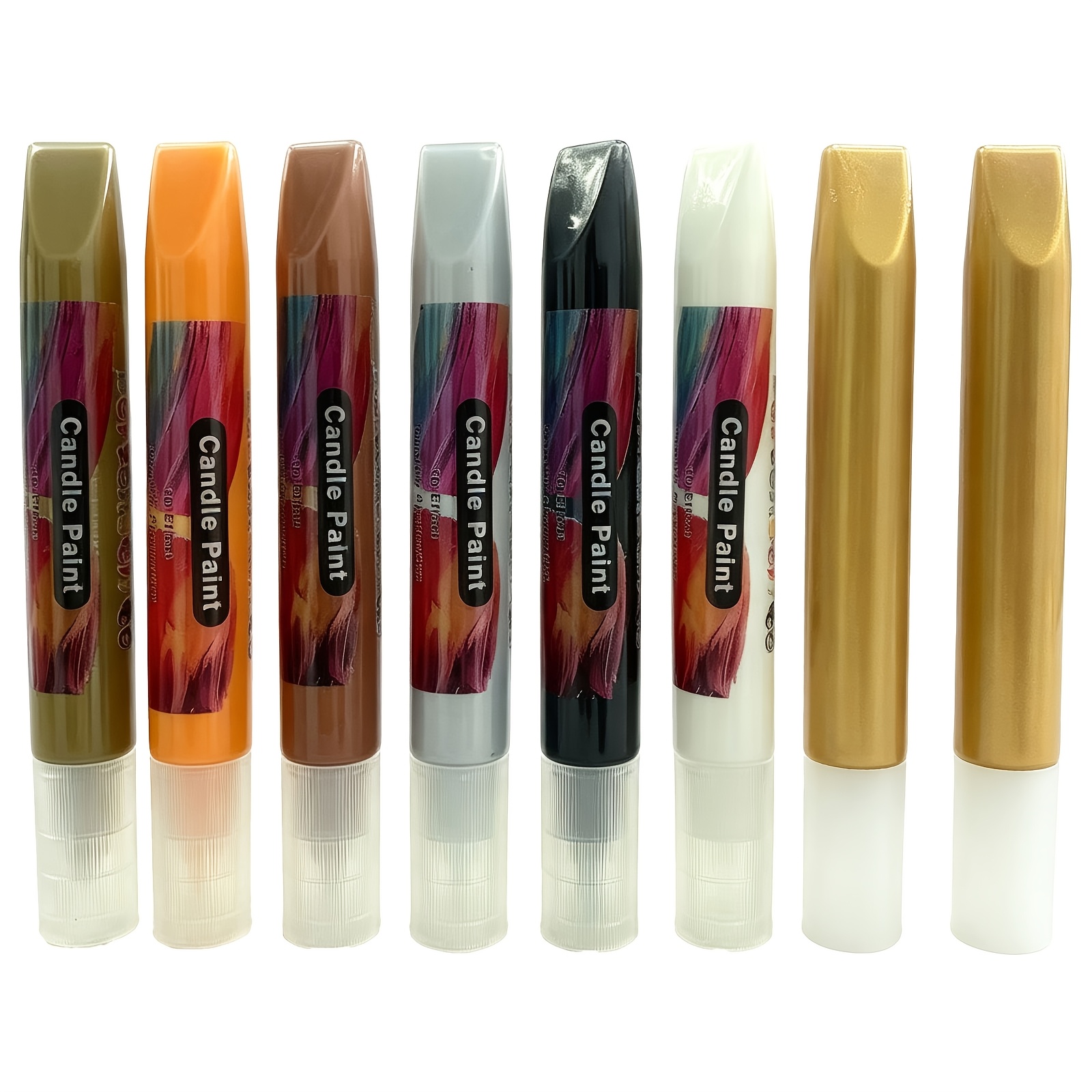 TEMU [Pour professionnel] Pigment de bougie 3D 8 couleurs (10 ml/0,35 oz), idéal pour la création de bougies, de céramiques et de verre, passionnés,